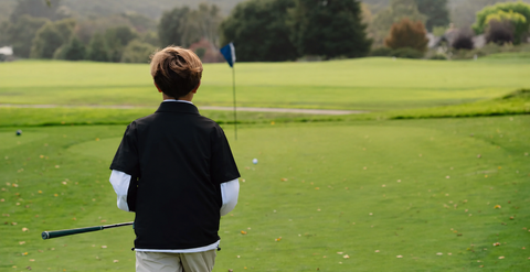 Junior golfer at the Markham Golf Dome during Evolve Golf Camp summer training session